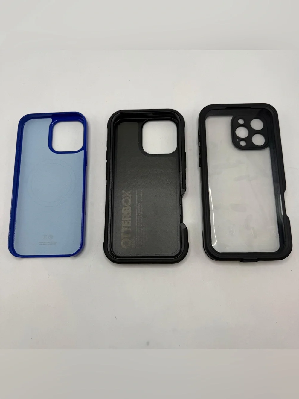 3 Pack iPhone 16 Pro Max Cases Beats OtterBox MagSafe Clear Black Blue